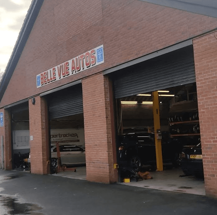 Mechanic working on a car
